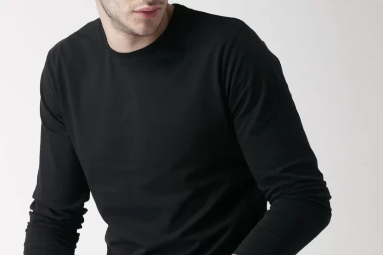 sleeved cotton t shirt